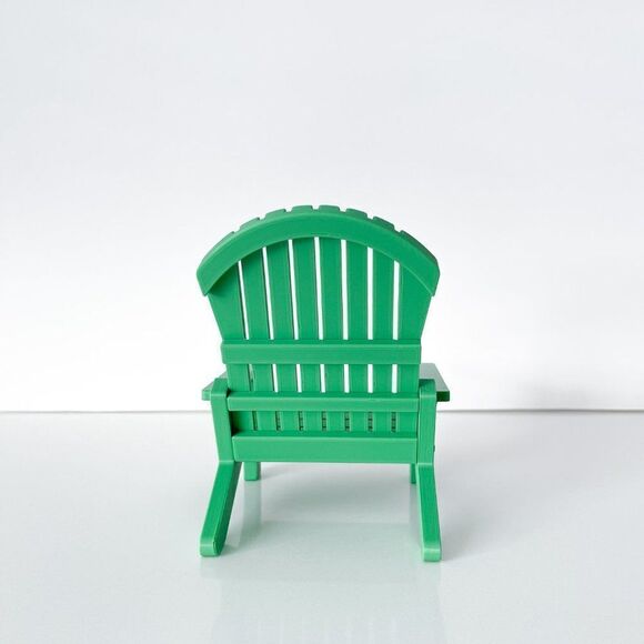 Miniature Adirondack Chair Green For 12” Barbie Integrity Fashion Dolls 1:6 - Picture 4 of 4